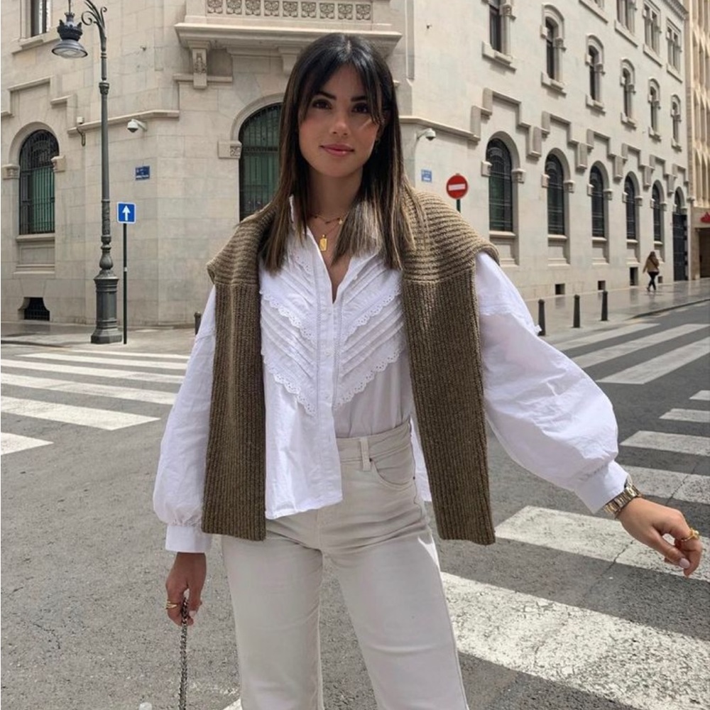 Zara White Blouse